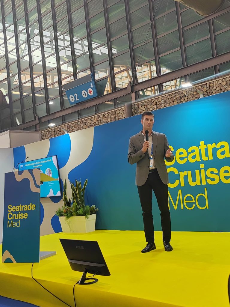 SeaCras CEO at the Seatrade Cruise Med Event, dedicated to the future of the cruising industry